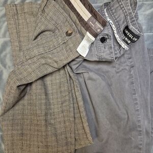 Grey and Plaid Womens Pants